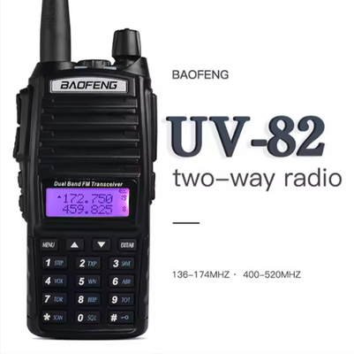 Buy Analog Two Way Radio Baofeng UV-82 dual band business two way radio transceiver 16 channel with wireless earbud online manufacture