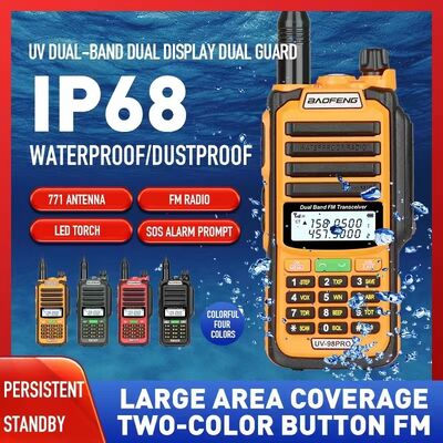buy 2024 New Arrival Baofeng UV-98 Pro 10W Output Power IP67 Waterproof Dual Band Two Way Radio Walkie Talkie online manufacture