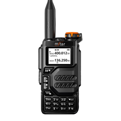 M-UV6 AM/FM Two Way Radio Walkie Talkie Multi Segment Intercom 200 Channels Long Talk Distance