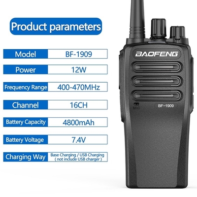 Digital Two Way Radio Baofeng BF-1909 USB Charging Stable Signal Dustproof Clear Voice Wireless Long Range Transmitter