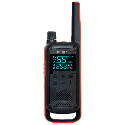 T82 Easy Pairing Ring Dual Power Option USB Black Radio Charging Walkie Talkie