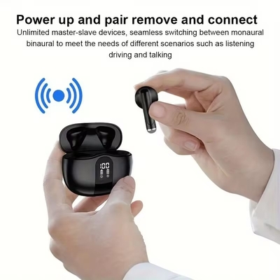 TWS Earbuds Accessories For Two Way Radio Digital Display Wireless Earbuds Noise Cancelling with Battery Indicator