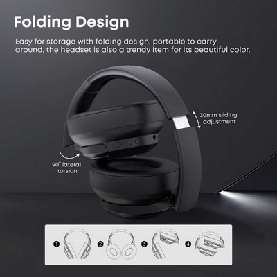 Air Phone Max ANC Noise Cancelling Wireless Headphones Portable Folding Headset MP3 Player With Microphone Bluetooth Headset