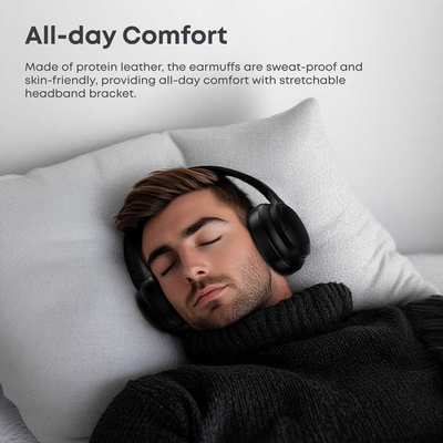 Langsdom Bluetooth Headset Accessories For Two Way Radio Travel-Friendly Accessories For Two Way Radio with Active Noise Cancellation ANC and Volume Control