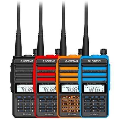 X3-Plus X3 18W Walkie Talkie 20 KM Tri-band Radio with 9500mah Battery UHF VHF Two Way Radio for Vessel Boat Sea Navigation