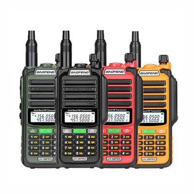 UV-98 PRO High Power Walkie Talkie with 5W Output 1500mAh Battery and IPX4 Water Resistance Portable Two Way Radio