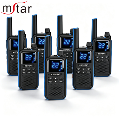AT101/AT100 Handheld FRS PMR446 Walkie Talkie with IPX5 Water Resistance 2500-3000mAh Battery and 5W Power for Outdoor Sports